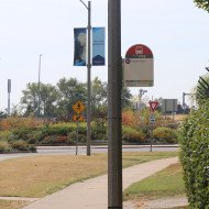 MetroBus stop #3182: Concourse @ Washington southbound MetroBus stop #3182 Concourse at Washington southbound