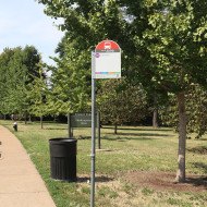 MetroBus stop #3298 Fine Arts at St. Louis Zoo northbound