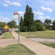 MetroBus stop #3300 Lagoon at Grand Basin eastbound