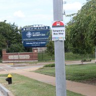 MetroBus Stop #5453: Oakland at St. Louis Science Center, eastbound