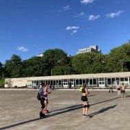 Roller skating at Steinberg Roller skaters at Steinberg