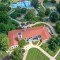 Aerial view of the Visitor Center with basketball, handball and racquetball courts