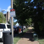 MetroBus stop 5420: Clayton at Graham, eastbound